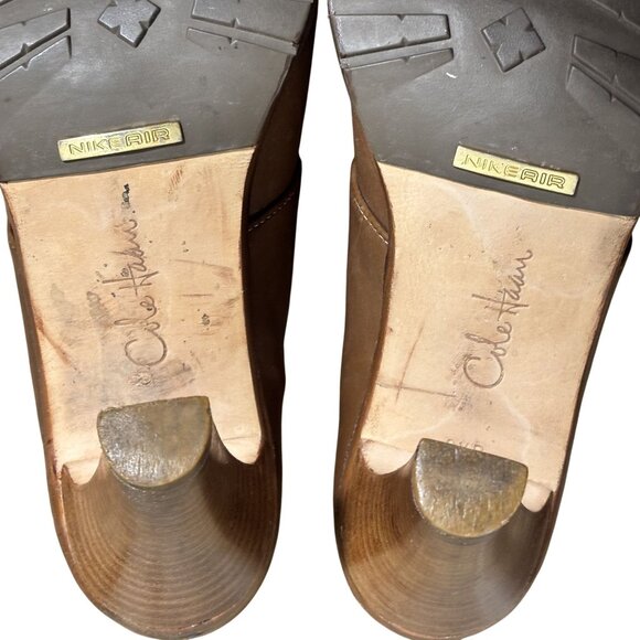 Cole Haan Womens Brown Leather Heeled Ankle Boots 9.5M With Nike Air Technology - Picture 3 of 6